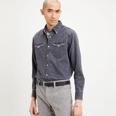 Чоловічий шкіряний ремінь Levi's Free Regular Black, 120 см