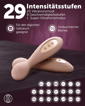 Vibrator Intima Soie для жінок – стимулятор клітора, масажний стержень. 8 інтенсивностей, 20 режимів, водонепроникний, пастельно-рожевий.