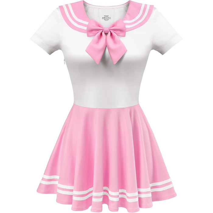 Шовковий комбінезон LittleForBig для дорослих, стилізація 'Магічна дівчинка', міні-сукня-спідниця (рожевий, XL)