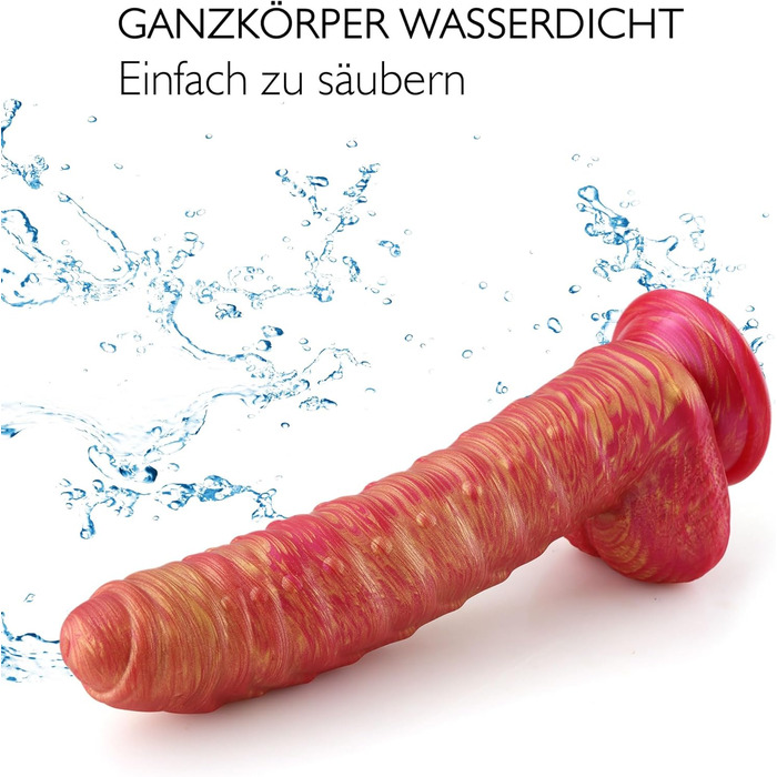 MOCOYA Дільдо для жінок, реалістичний, з сильним присоском, для анального сексу, червоний, 22 см