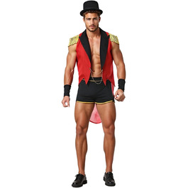 Костюми екзотичного одягу для чоловіків, ролевий сет для косплею, обтислі спідні, ідеально для пар. Червоний, M