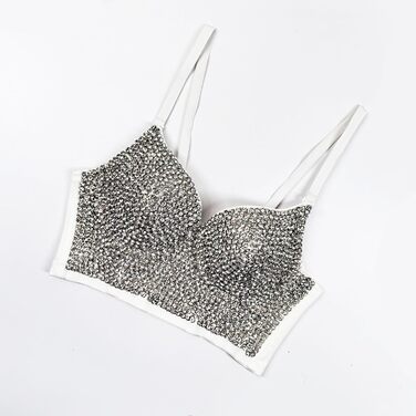 Жіночий корсет-бюстгальтер Woboren, топ на тонких бретелях, кроп-топ, корсаж, білий, розмір M