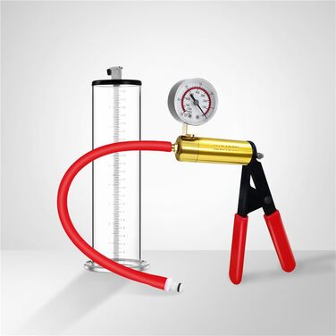 Вакуумна помпа для збільшення пеніса Jomyu з манометром та ручкою - для чоловіків