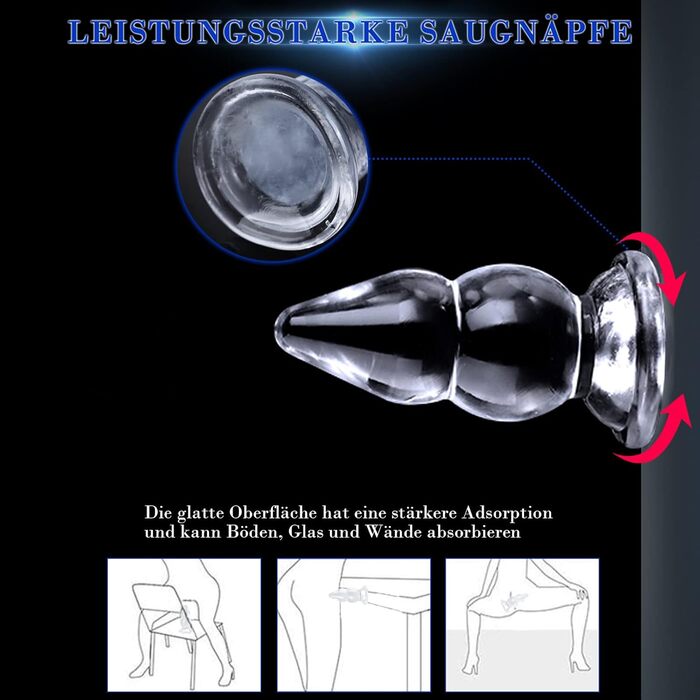 Анальний секс-іграшка BDSMYOU: розширювач ануса, 38 см, з присоскою, для пар та індивідуального використання