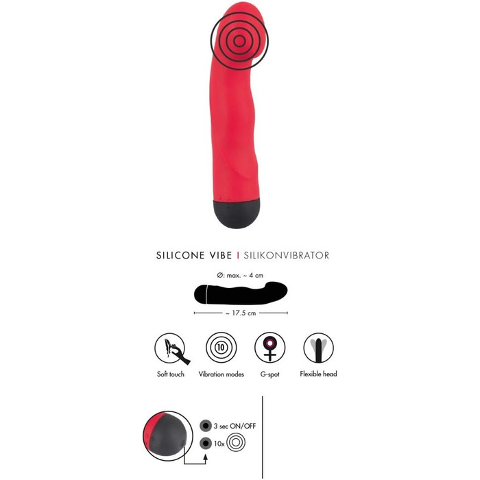 Вібратор ORION Mini - стимулятор G-точки для жінок, 7 режимів, для початківців, перезаряджається, блакитний (червоний)