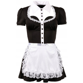 Костюм офіціантки Cottelli Collection, р. XL, чорний