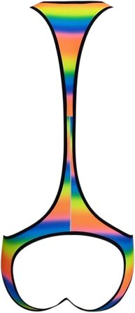 Боді для чоловіків SRZYMJ: спортивний костюм для тренувань, боксерські шорти, комплект нижньої білизни, Y-подібний відкритий спин, білий, L