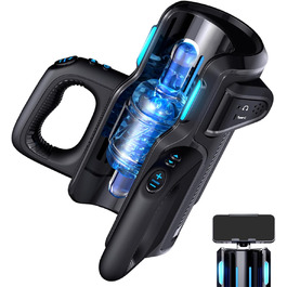 Інтимна іграшка для чоловіків з 5 телескопічними стержнями та 5 режимами стимуляції. Реалістична вагіна для чоловіків.