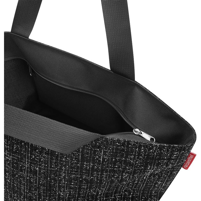 Сумка-шопер reisenthel shopper M — містка жіноча сумка та стильна ручна сумка з водовідштовхувального матеріалу букле, чорна