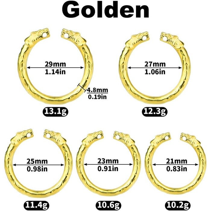 Сталевий кільце для пеніса з накіткою, комплект 5 шт. - Інтимна іграшка для чоловіків