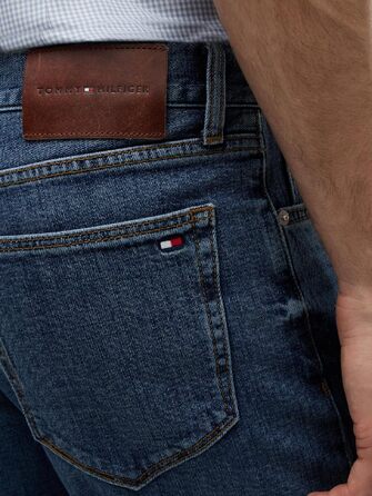 Чоловічі прямі джинси Tommy Hilfiger Denim (Smoke Blue), розмір 33W / 32L