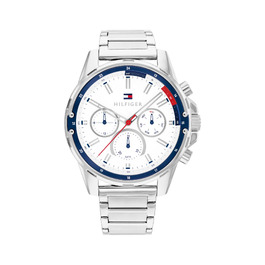 Наручний чоловічий годинник Tommy Hilfiger Quartz з багатофункціональним циферблатом (Білий)