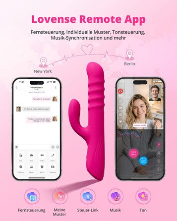 LOVENSE Velvo Rabbit Вібратор для жінок - стимулятор клітора з додатковою вібрацією G-точки, управління через додаток, водонепроникний IPX7