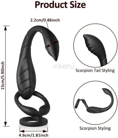 Анальні вібратори Seckoe: комплект з кільцем для пеніса та анальним провідником (9 режимів вібрації)