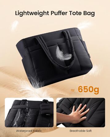 Жіноча сумка-шопер LOVEVOOK велика м'яка сумка Tote Bag для ноутбука 15.6