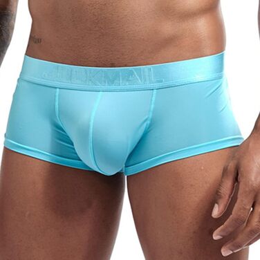 Чоловіча труси боксер з м'якої тканини, дихаюча, ретро-стиль, 7 шт. в упаковці (XXL, блакитний)