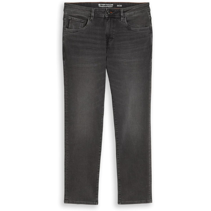 Чоловічі джинси Tom Tailor TTMARVIN Straight з еластичним стрейчем, темно-сірі (Used Dark Stone Grey Denim), 30W/32L