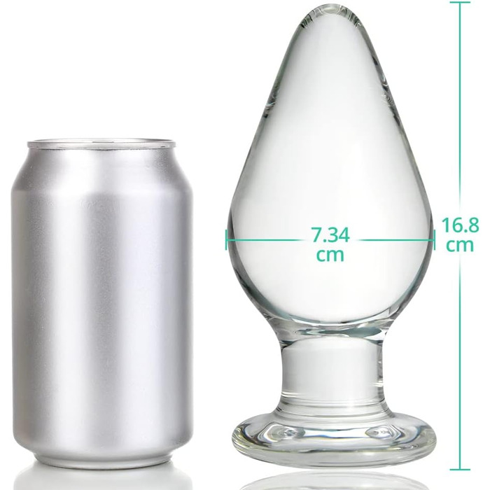 Анальний плагін SXOVO Glas, 7,34 см, анальний розширювач, секс-іграшка, дилдо для чоловіків та жінок, прозорий колір