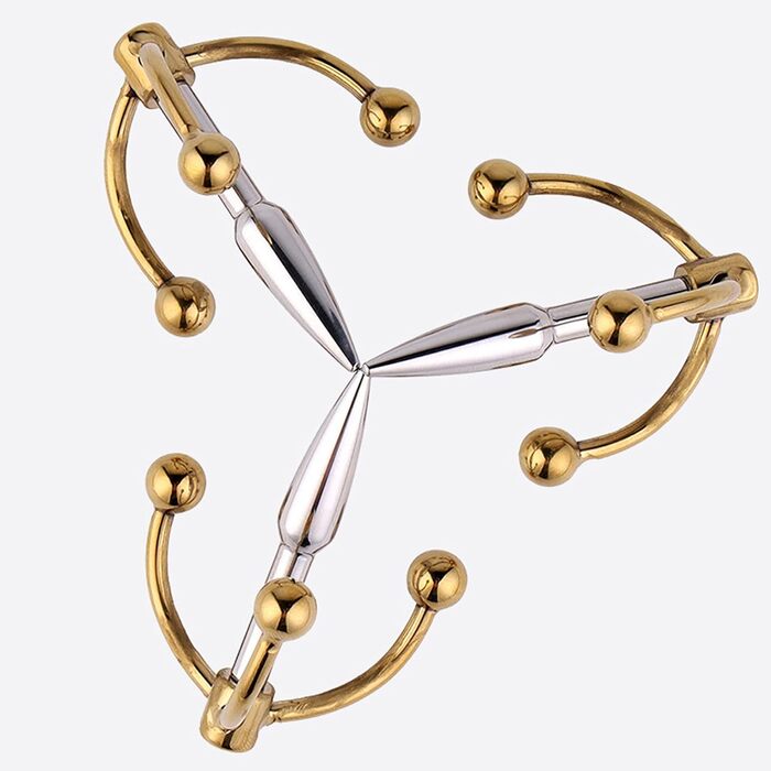 Розширювач сечоводу з нержавіючої сталі, набір: 3 шт. (діаметри 30 мм), з кульками, металевий катетер, пеніс-плаг, кільця на пеніс (2 шт.), розширювач сечоводу для чоловіків