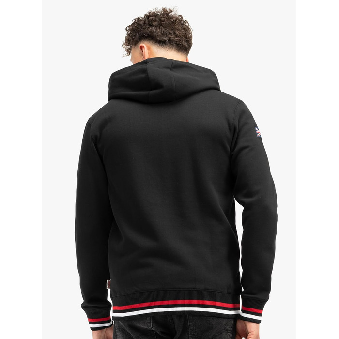 Чоловіча худі-куртка Lonsdale London Nateby чорна, стиль streetwear, розмір 3XL