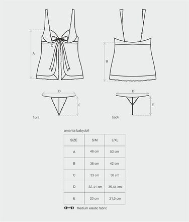 Елегантний комплект спідньої білизни Obsessive: мереживний халат з бюстгальтером та стрінгами, подарункова коробка, чорний/бірюзовий, S-M