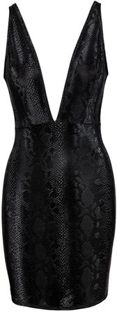 Сукня жіноча Erotische Kleid Cottelli PARTY, чорний/сірий, XL