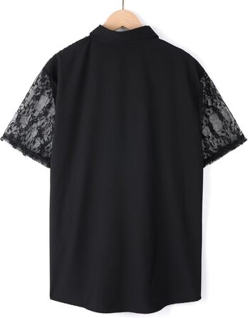 Чоловіча прозора сорочка 2025, чорна майка, футболка з сіткою, короткі рукави, для клубу, вечірки, рейву, чорна XS