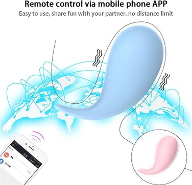 Вібратор з дистанційним керуванням та додатком, 10 режимів вібрації, для жінок, портативний, для стимуляції G-точки, для пар, рожевий