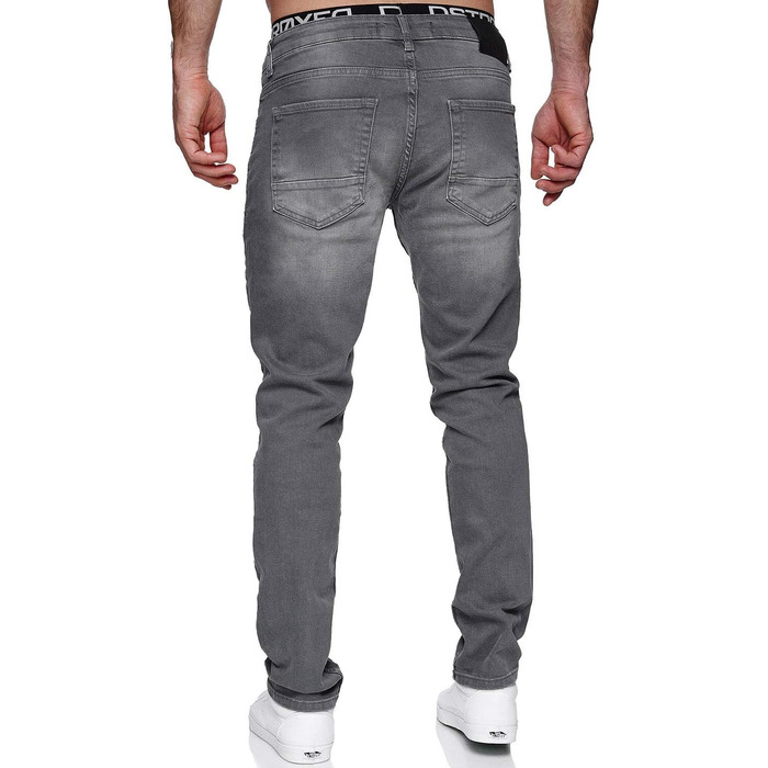 Чоловічі джинси MERISH Slim Fit з ефектом стрейч, дизайнерські денімні штани, сірі (42W / 32L), модель 9148-2100