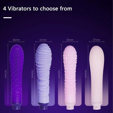 AMAZBEE Sexmaschine з 2 дільдосами: автоматичний вібратор для жінок. Інтимні іграшки для вагінального та анального використання (рожевий)