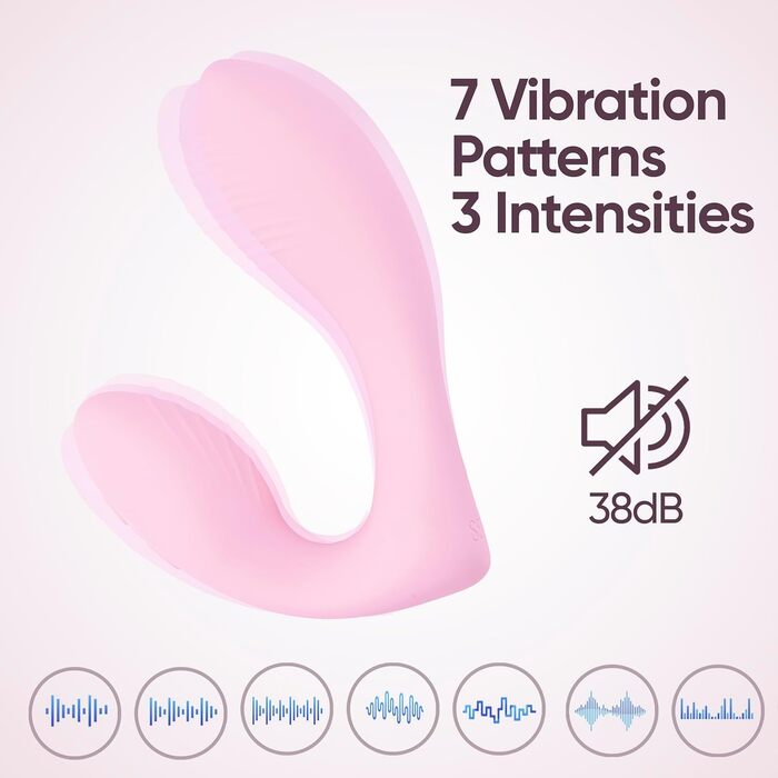 Вібратор для жінок SELOVE з пультом дистанційного керування: стимулятор клітора та G-точки, гнучкий, м'який рожевий