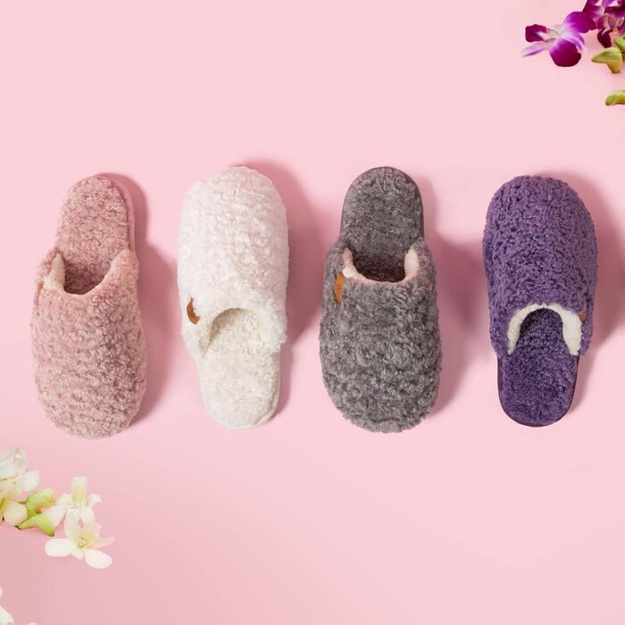 Жіночі домашні капці EverFoams з м'якого штучного альпака, рожеві, розмір 40/41 EU