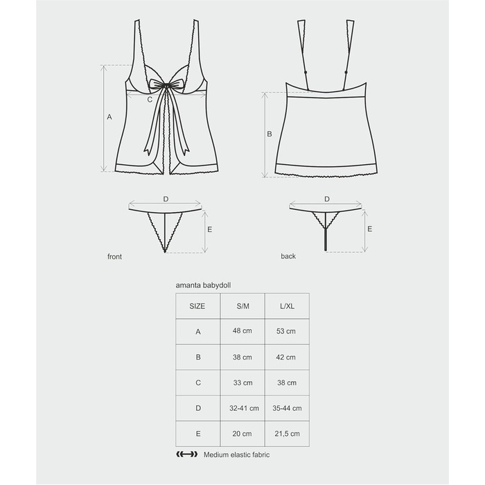 Елегантний комплект спідньої білизни Obsessive: мереживний халат з бюстгальтером та стрінгами, подарункова коробка, чорний/бірюзовий, S-M