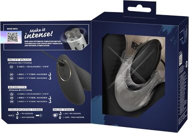 Вібратор Intense Rabbit Schwarz 4,3 см (Простатовий плагін)