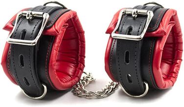 Набір наручників та кайданків для ніг Hanyi Leder з м'якою підкладкою, Bondage, іграшки для дорослих для жінок та чоловіків