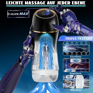 Електричний мастурбатор для чоловіків з 10 рівнями потужності та вібрацією, преміум-якість