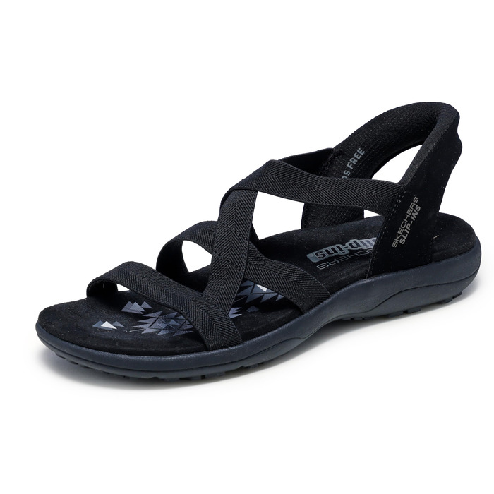 Жіночі сандалії Skechers Reggae Slim Stretch Flex Hands Free Slip-Ins, чорні, розмір 39 EU