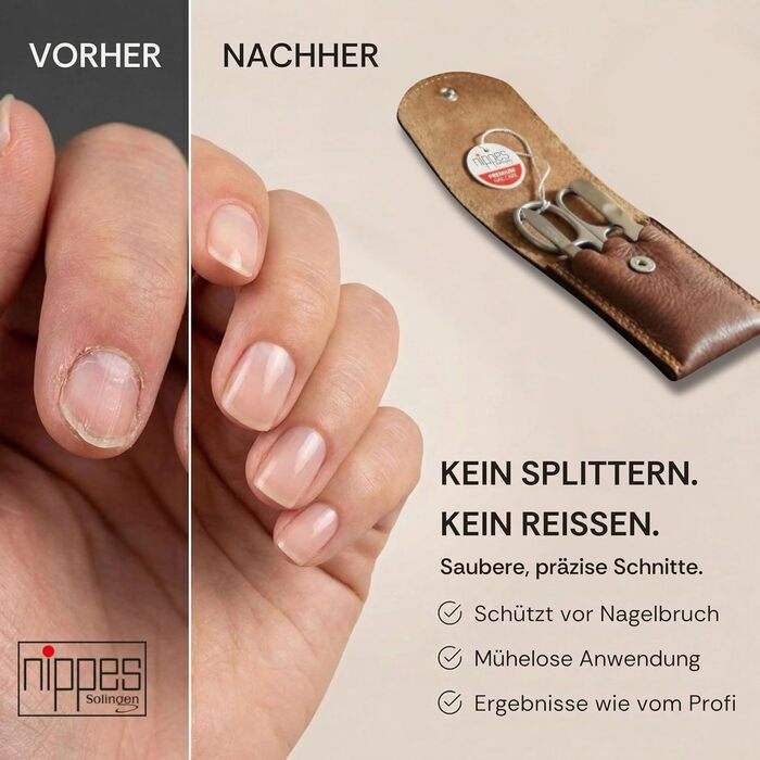 Манікюрний набір nippes Solingen Classic, 7 предметів, нержавіюча сталь, у шкіряному футлярі
