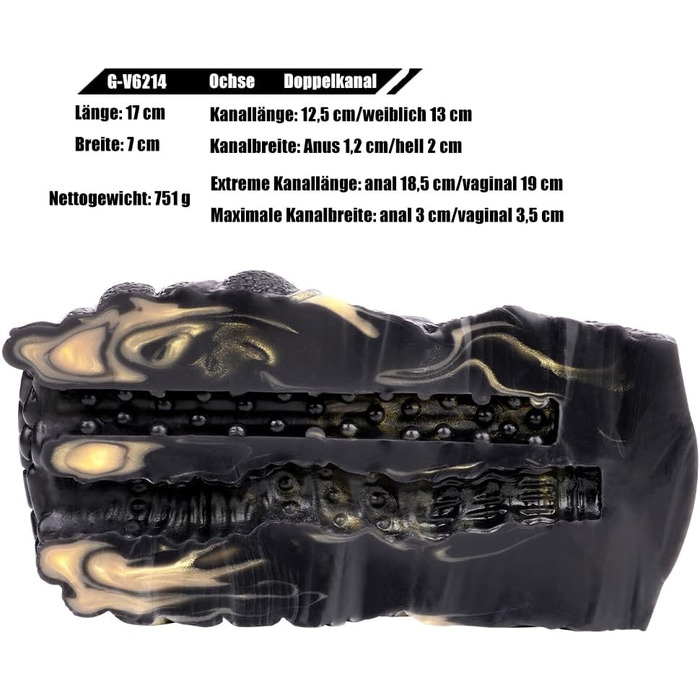 Вібраційний мастурбатор Lmgoc Tierserie з реалістичним дизайном, 10 режимів вібрації, силікон, для чоловіків