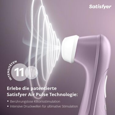 Вібратор клітора Satisfyer Pro 2 | Тиха та потужна стимуляція | Іграшка для дорослих для жінок, фіолетовий колір