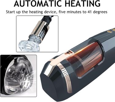 Масажер для чоловіків ChicLSQ 3Teleskopні швидкості, 5 режимів, автоматичний нагрів, електричний секс-іграшка