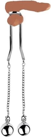 Сталевий Ball-Stretcher Hrekssi з металевими кульками (2 шт.) - кільце для статевих органів, CBT, вага для яєчок, тренажер для покращення ерекції, для чоловіків, 25 мм