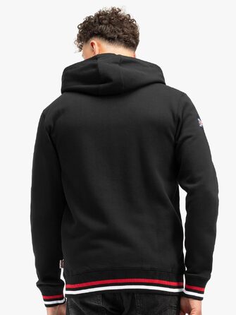Чоловіча худі-куртка Lonsdale London Nateby чорна, стиль streetwear, розмір 3XL