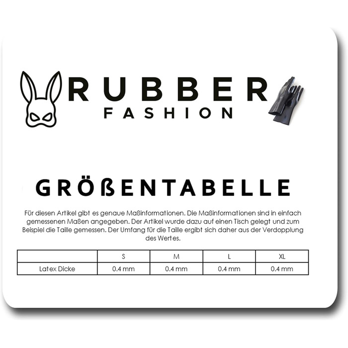 Корсет з латексу Rubberfashion Latex Body чорного кольору, 0.4 мм, розмір M