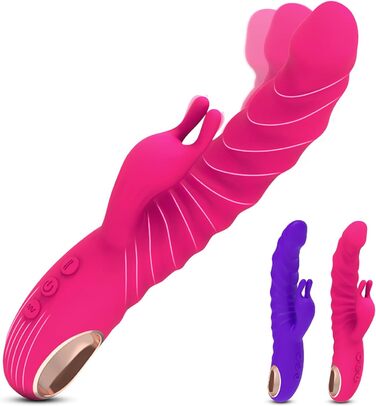 Вібратор для жінок G-Spot з подвійною стимуляцією, Rabbit Vibrator Set, 10 режимів, рожевий