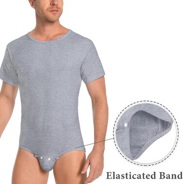 Комбінезон чоловічий Littleforbig з бавовни, вільний крій (сірий темно-сірий, L)