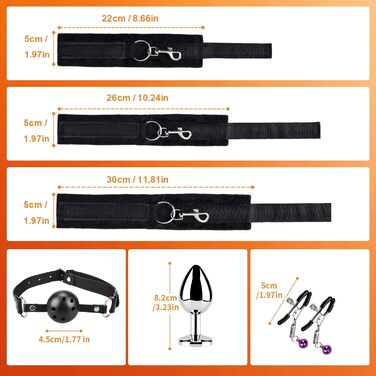 Набір для БДСМ з шкіри: фетіш, сексуальне рабство, для дорослих, 19 предметів (чорний)