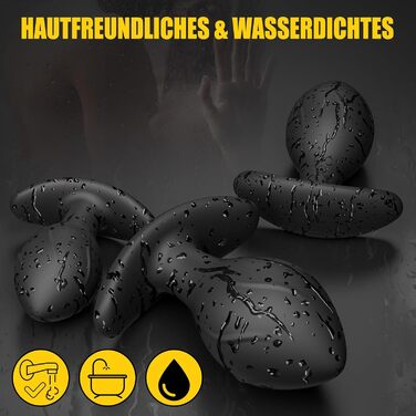 Набір анальних пробок Meeteel з вібрацією (4 шт.) з силікону - 12 режимів, 3 розміри. Анальні пробки для пар, стимуляція простати для чоловіків та жінок