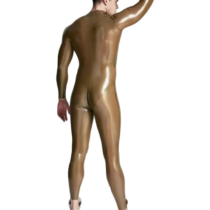 Комбінезон чоловічий з 100% натурального латексу ручної роботи, безкольоровий, XL