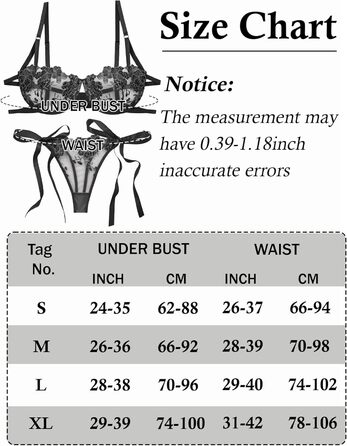 Сексуальна жіноча білизна Maeau: комплект бюстгальтера та танга з мереживом, мережаний прозорий трусики, пуш-ап, чорний, S-XL